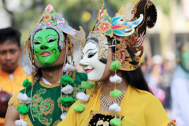 Premium Photo | A javanese mask dancer