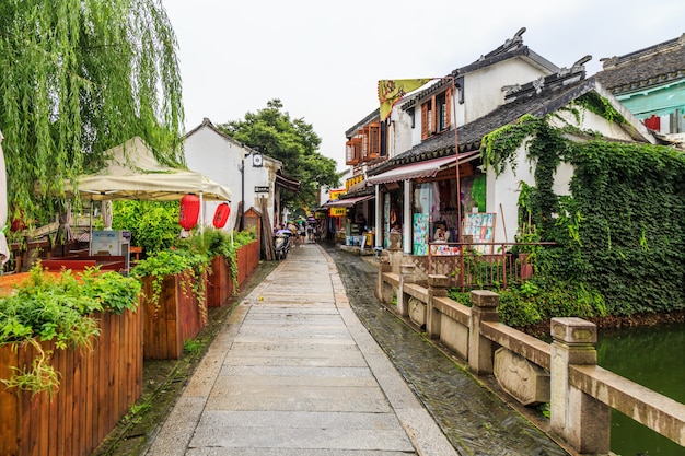 Jiangnan Water Village Suzhou Ancient Town Street Premium Photo 