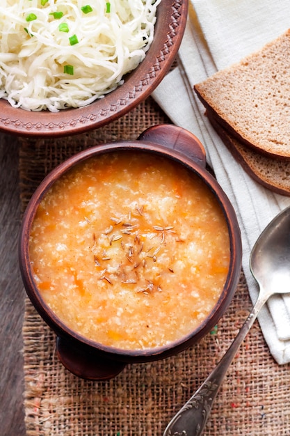 Premium Photo | Kapustnyak - traditional ukrainian winter soup with ...