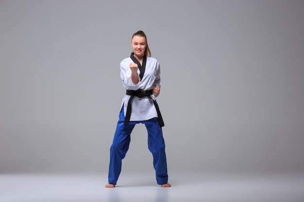 The Karate Girl With Black Belt Free Photo