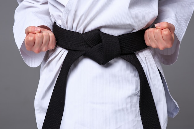 Free Photo | Karate girl with black belt