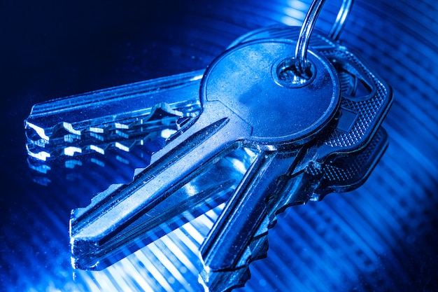 Free Photo | Keys on blue color