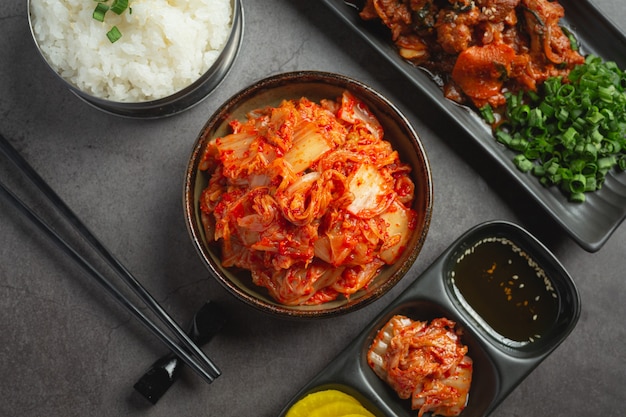 Kimchi ready to eat in bowl Free Photo