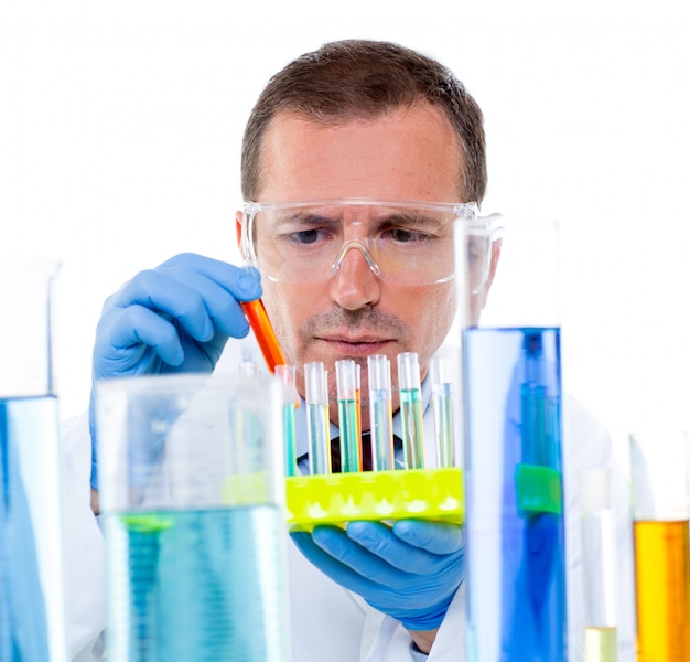 Premium Photo Laboratory Scientist Working At Lab With Test Tubes