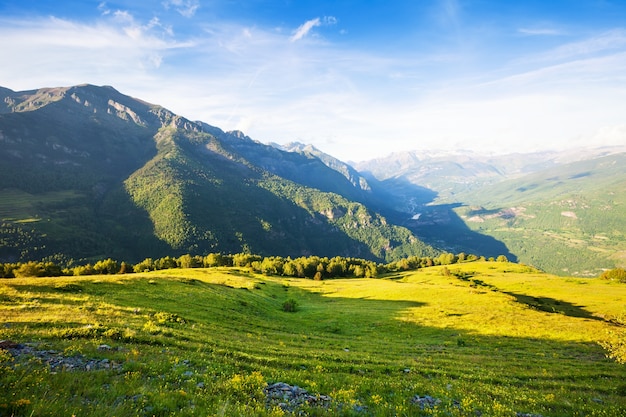 Landscape from mountains pass. aragon | Free Photo