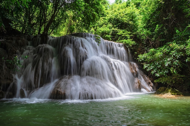 Premium Photo | Landscape of huai mae khamin waterfall srinakarin ...