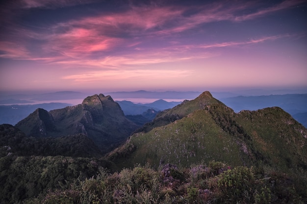 Premium Photo | Landscape of mountain range in wildlife sanctuary at ...