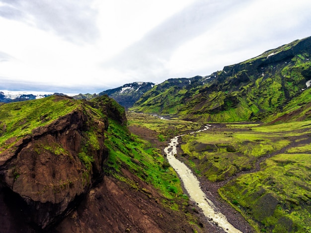 Premium Photo The Landscape Of Thorsmork In Highland Of Iceland