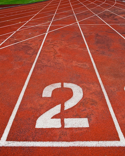 Premium Photo | Lane athletics track number 2