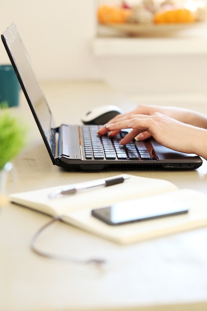 Laptop on the table | Free Photo