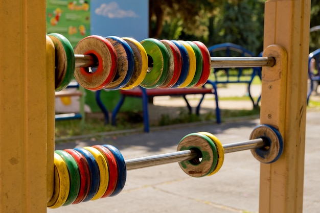 large wooden abacus