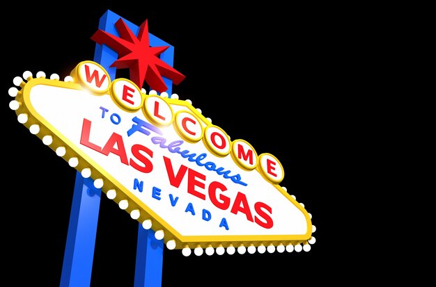 Las Vegas Sign Isolated on Black Free Photo Las Vegas Sign Isolated on Black Free Photo