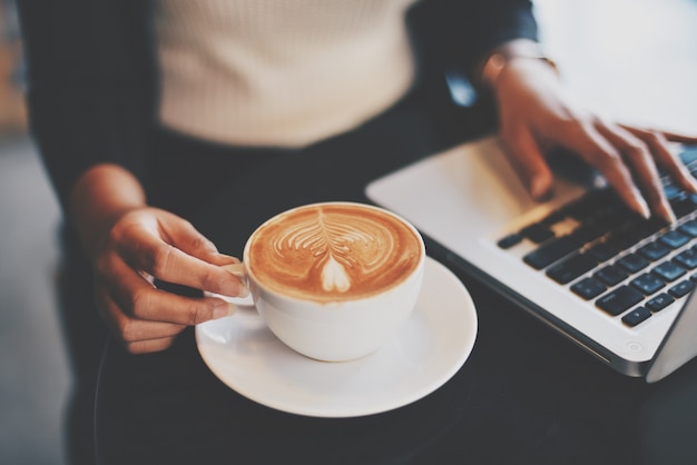 Premium Photo | Latte shop student cafe morning