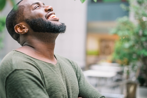 Free Photo | Laughing african-american man