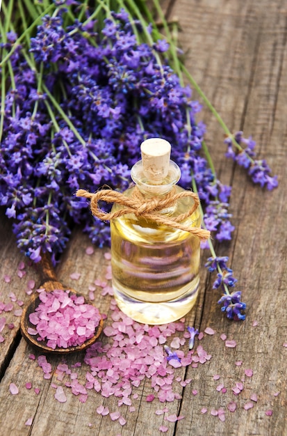 Premium Photo | Lavender and massage oil