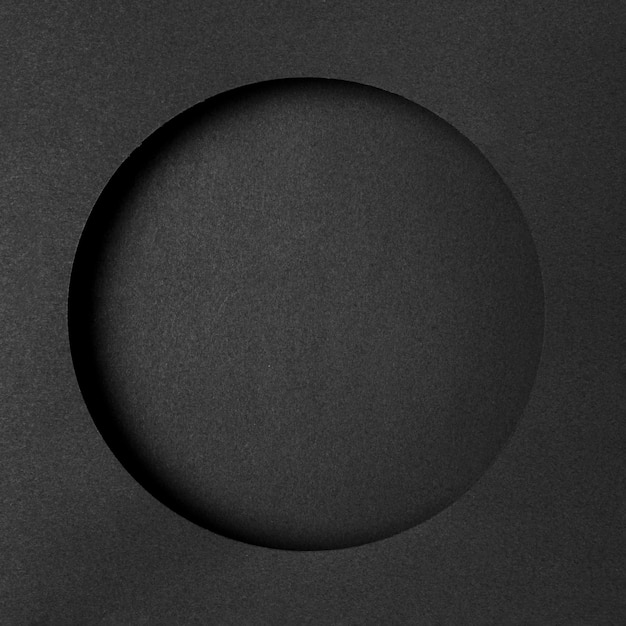 Layers of black circular paper Premium Photo