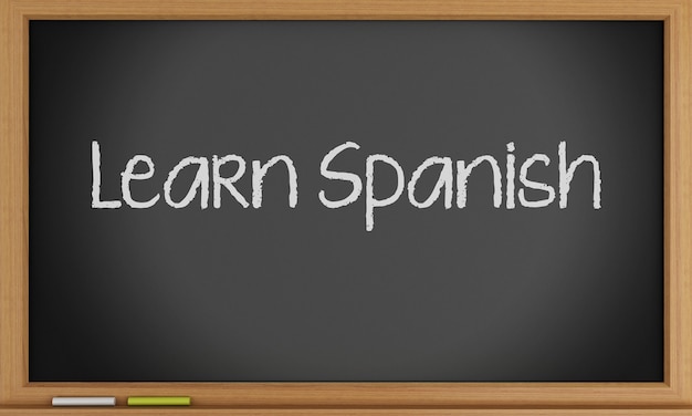 premium-photo-learn-spanish-written-on-blackboard