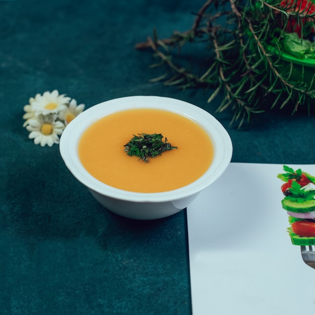 Free Photo | Lenitl soup with spices and rosemary.