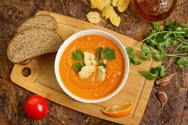 Premium Photo | Lentil soup mashed