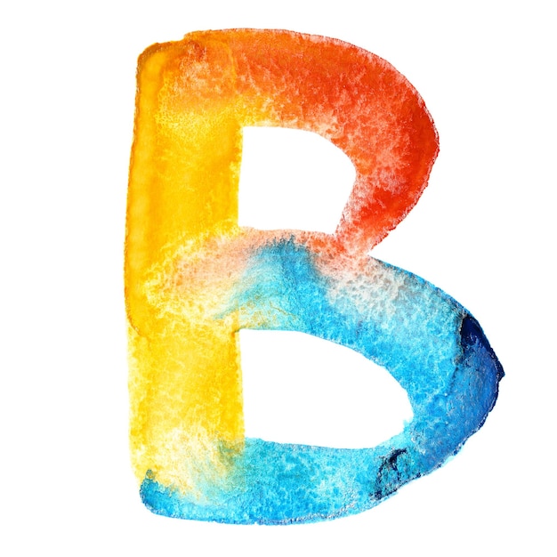 Premium Photo | Letter B - Colorful Watercolor Abc