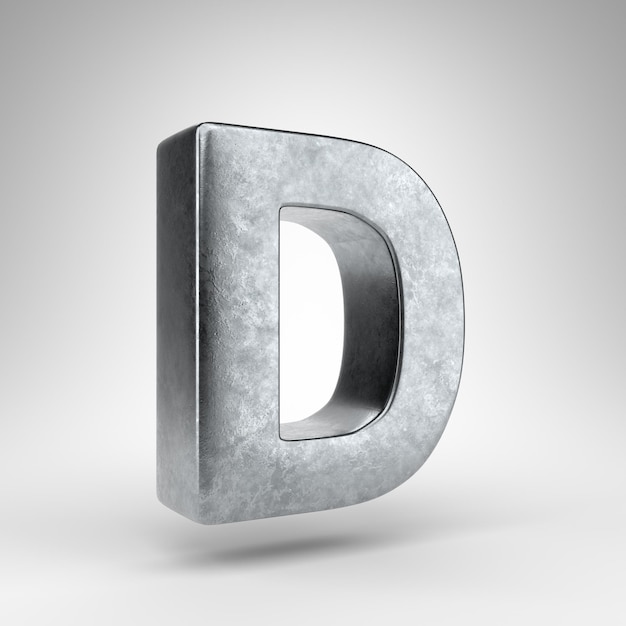 Premium Photo Letter D Uppercase On White Background Gun Metal D