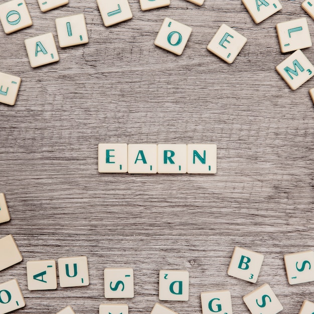 free-photo-letters-forming-the-word-earn