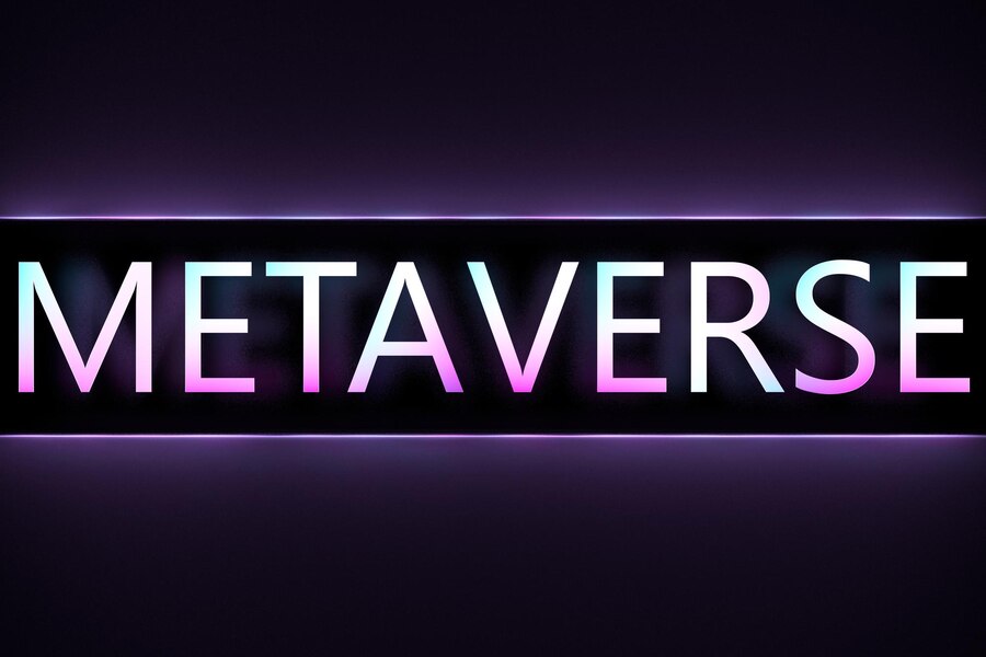 Premium Photo | Letters metaverse neon glowing. metaverse sign in ...