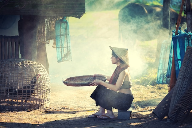 Premium Photo | Lifestyle of rural asian women