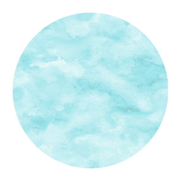 Premium Photo | Light blue hand drawn watercolor circular frame