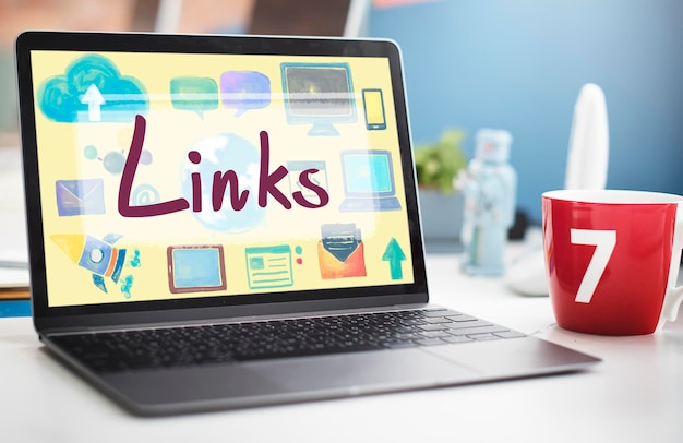 Links backlinks hyperlink linkage internet online concept Free Photo