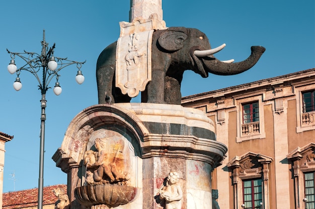 Premium Photo Liotru Elephant Fountain Symbol Of Catania On Piazza