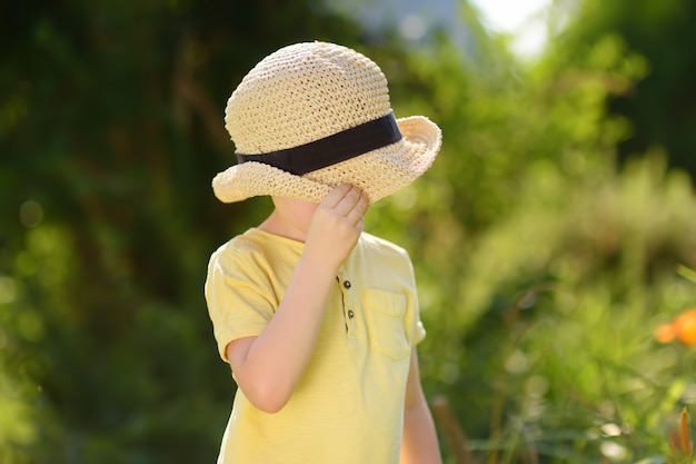 little boy straw hats