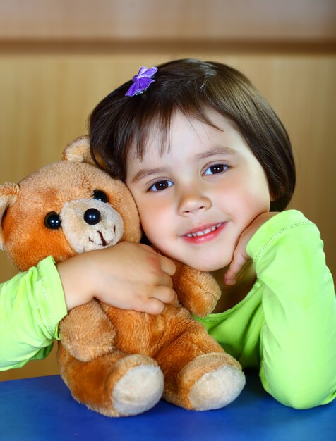 girl in teddy bear