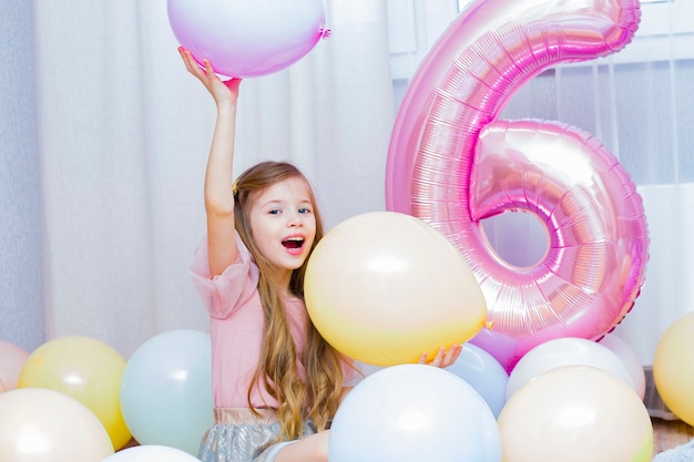 6 years birthday girl