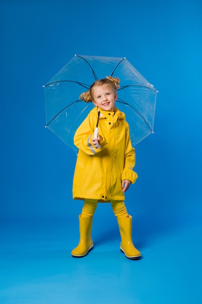 little girl raincoat and boots
