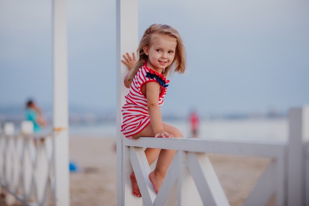 white beach dress for little girl