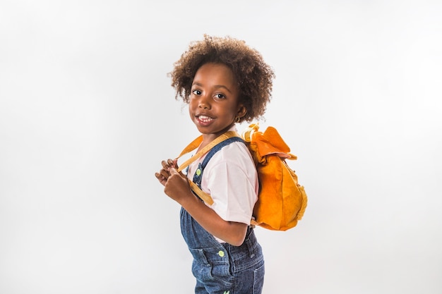 little girl with backpack