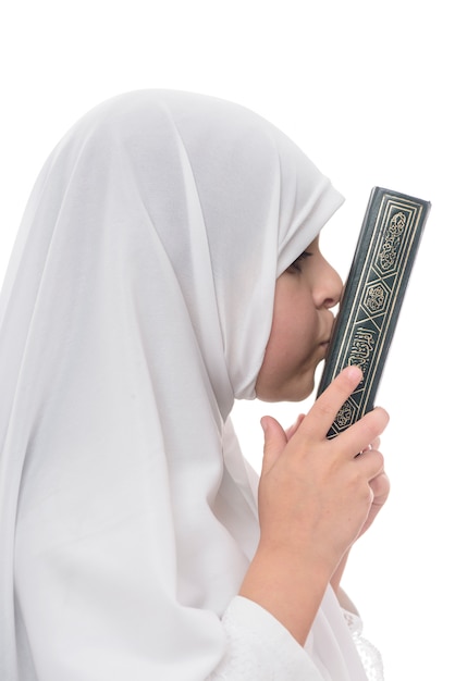 Premium Photo Little Young Muslim Girl Loves Quran