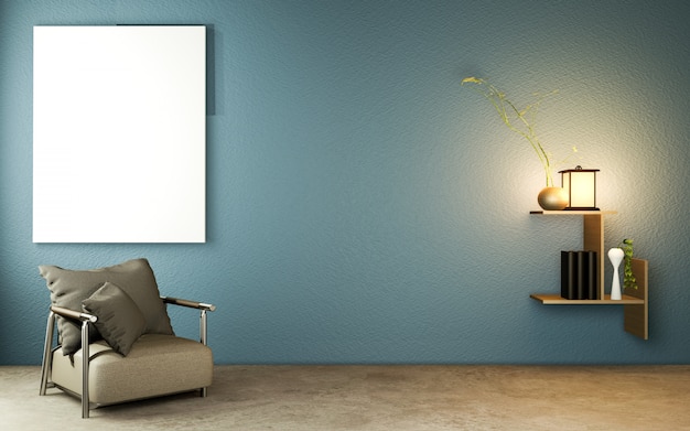 Living Dark Blue Room Japanese Style, Navy Blue Table Lamps For Living Room