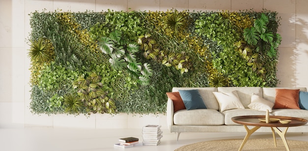 Premium Photo | Living green wall in interior desing vertical garden ...