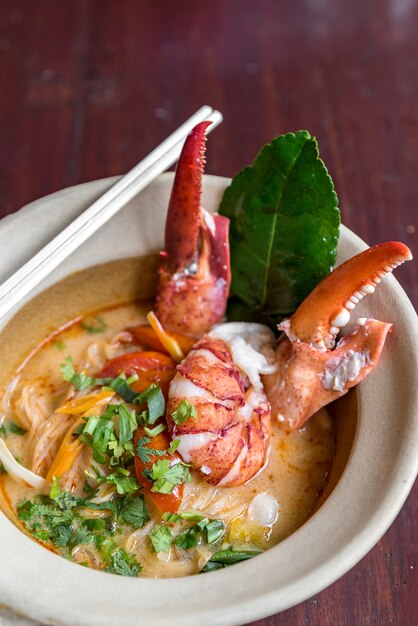 Premium Photo | Lobster noodles