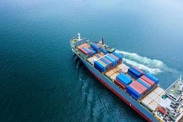 Logistics Business Transportation By Ship Flight Open Sea Service Import And Export Cargo Internatio