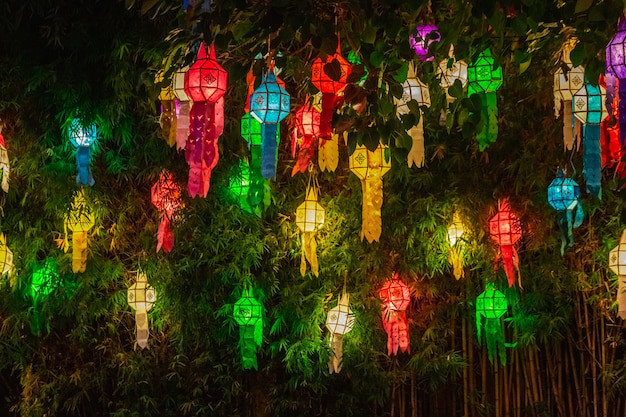 Premium Photo | Loi krathong lanterns