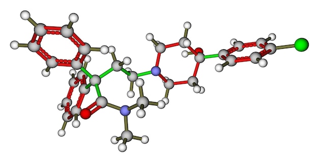 Premium Photo | Loperamide a diarrhea drug d molecular structure