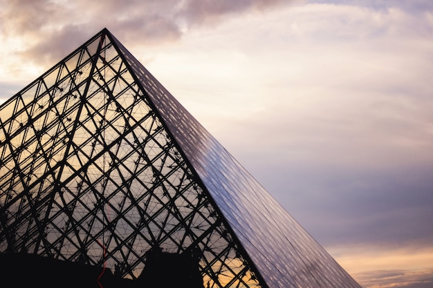 Louvre museum at sunset Free Photo