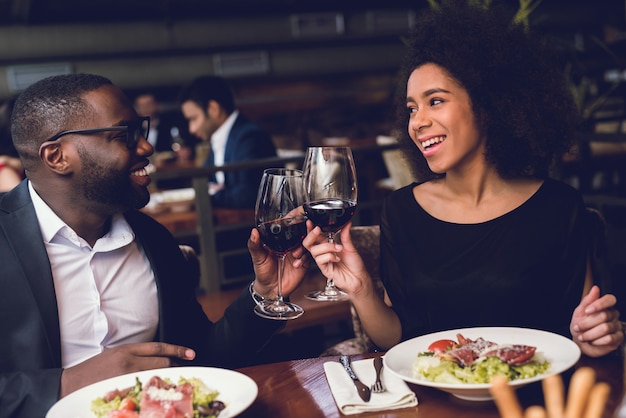 Premium Photo | Lovers man and woman talking on a date.