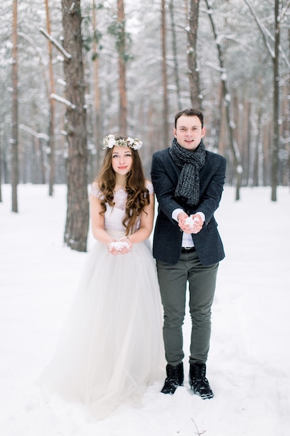 Premium Photo | Loving couple on weeding day