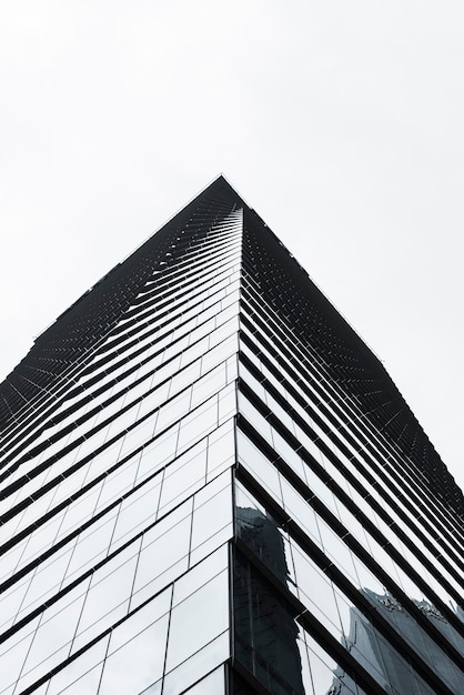 Free Photo | Low angle view building grayscale