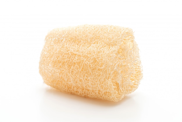 Premium Photo | Luffa scrub on white