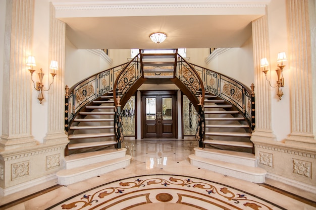 Premium Photo | Luxury and classic stairs